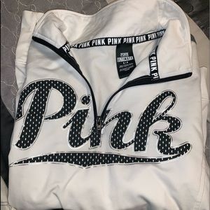 PINK workout material quarter-zip